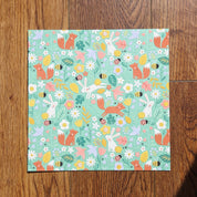 Bunnies and Foxes Floral Canvas