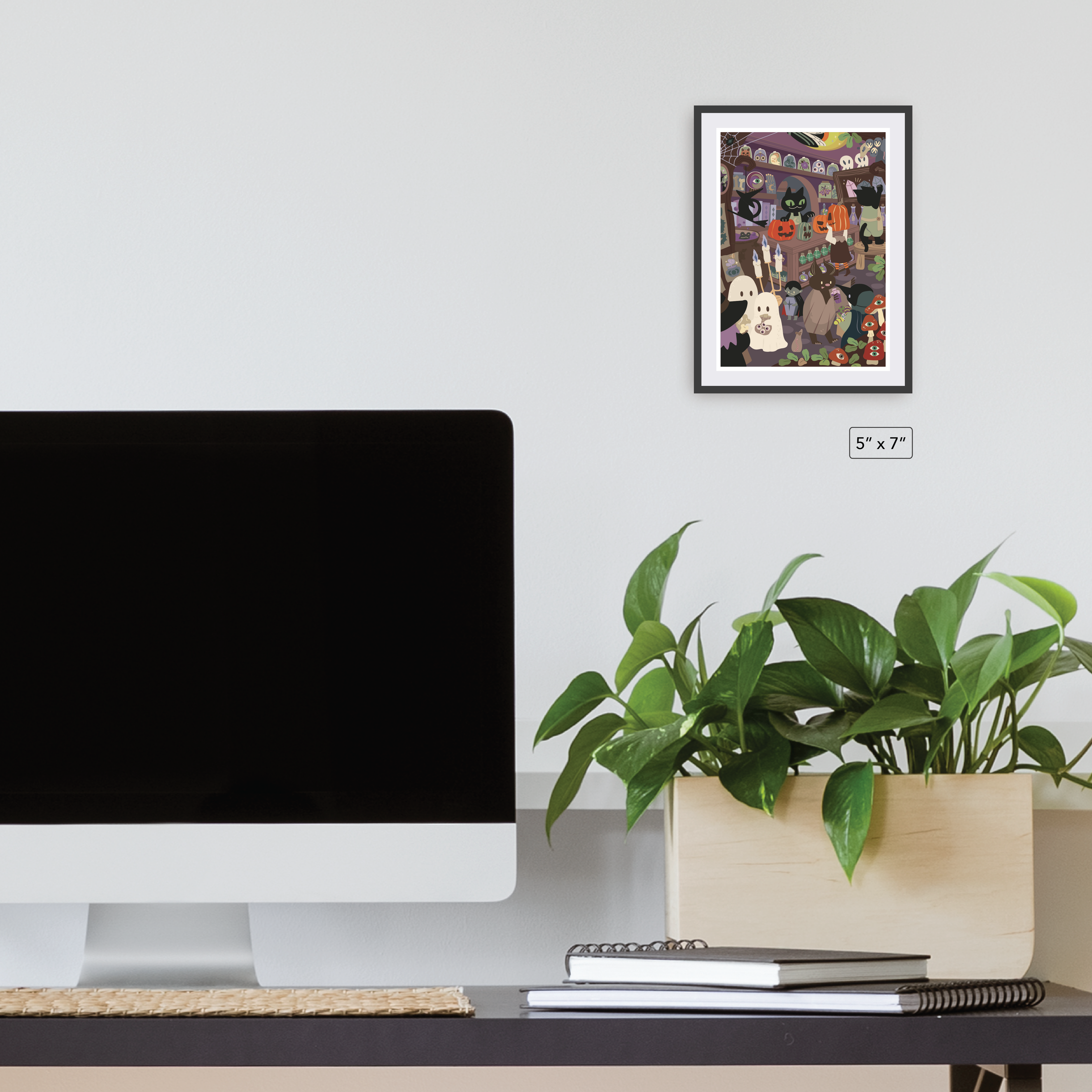Black Cat Magic Shop Canvas