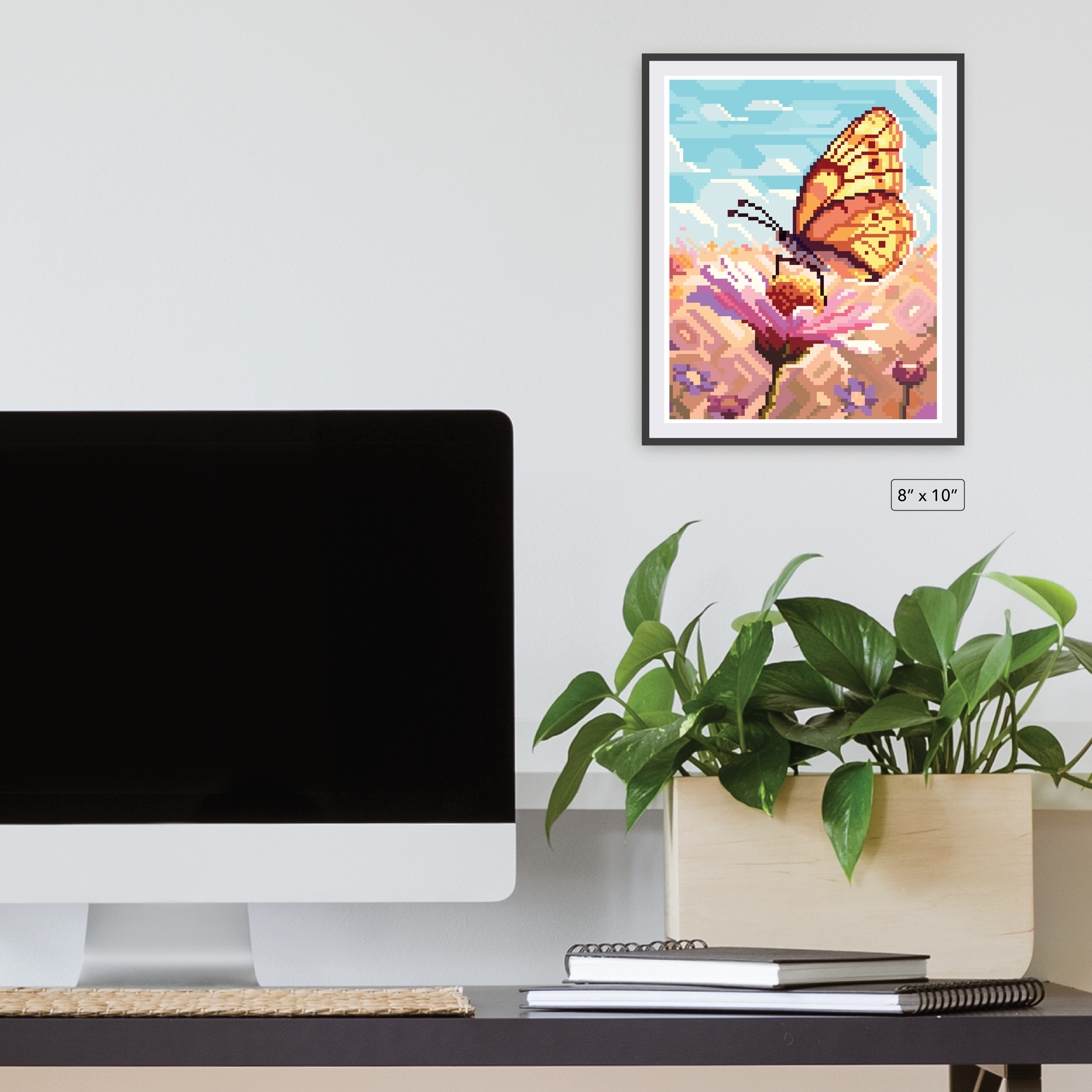 Butterfly and Flower Canvas