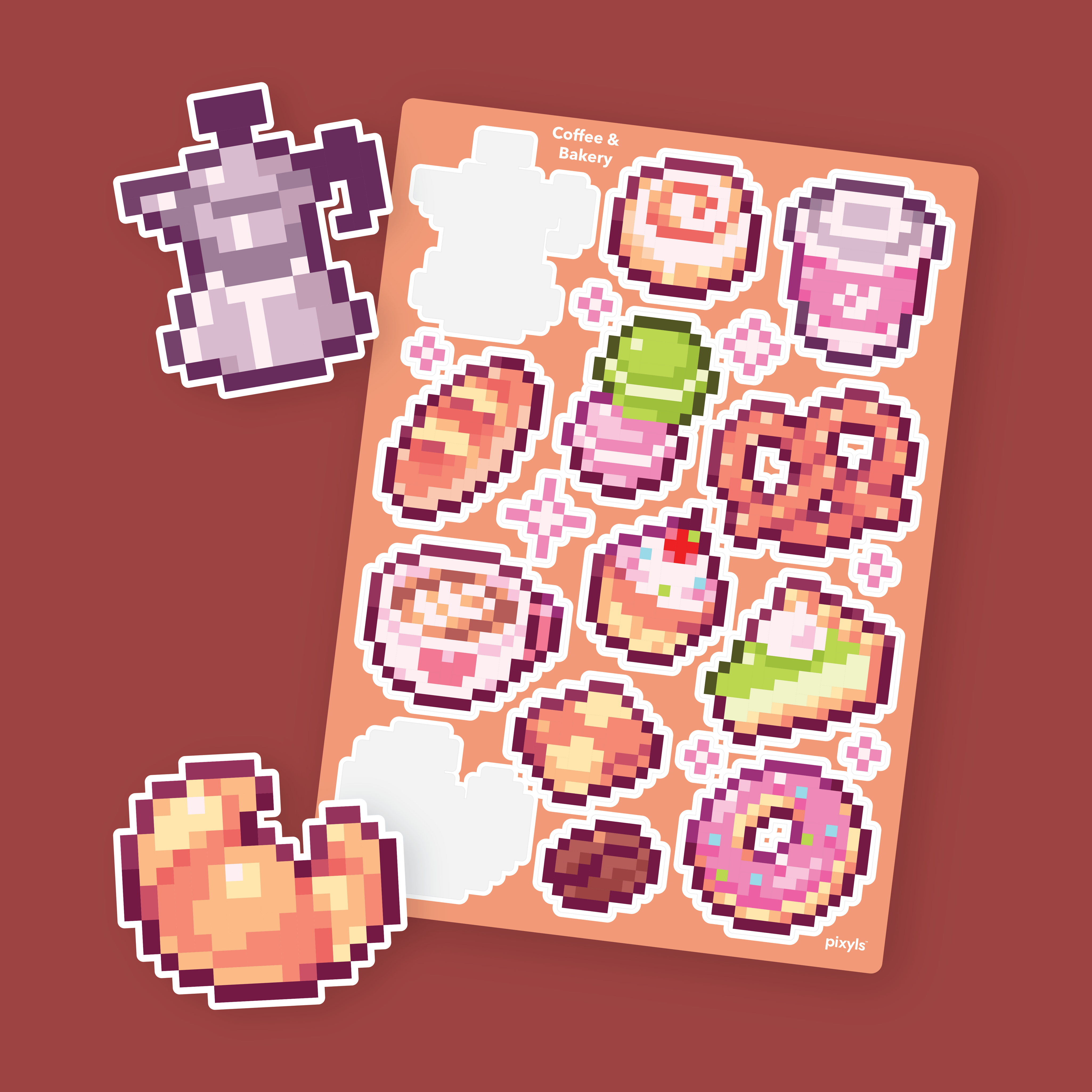 Coffee & Bakery Sticker Sheet