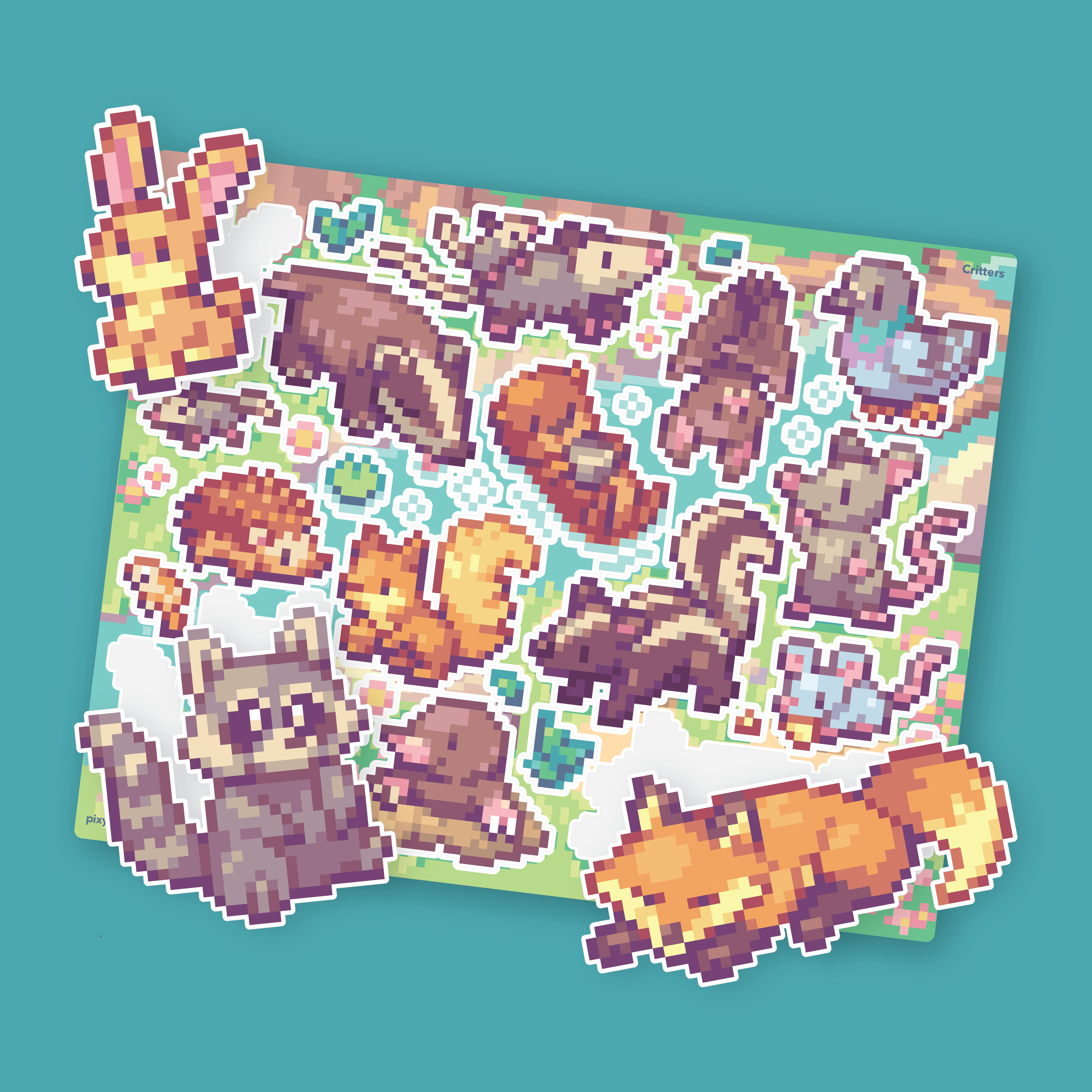 Critter Animals Sticker Sheet