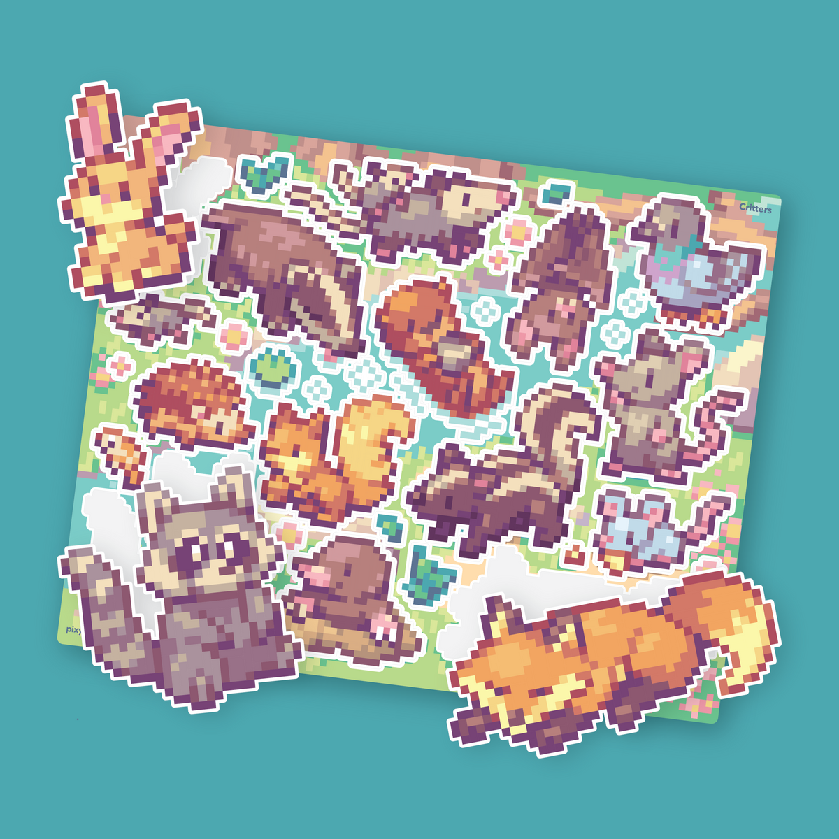 Critter Animals Sticker Sheet