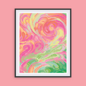 Spring Pastel Abstract Canvas