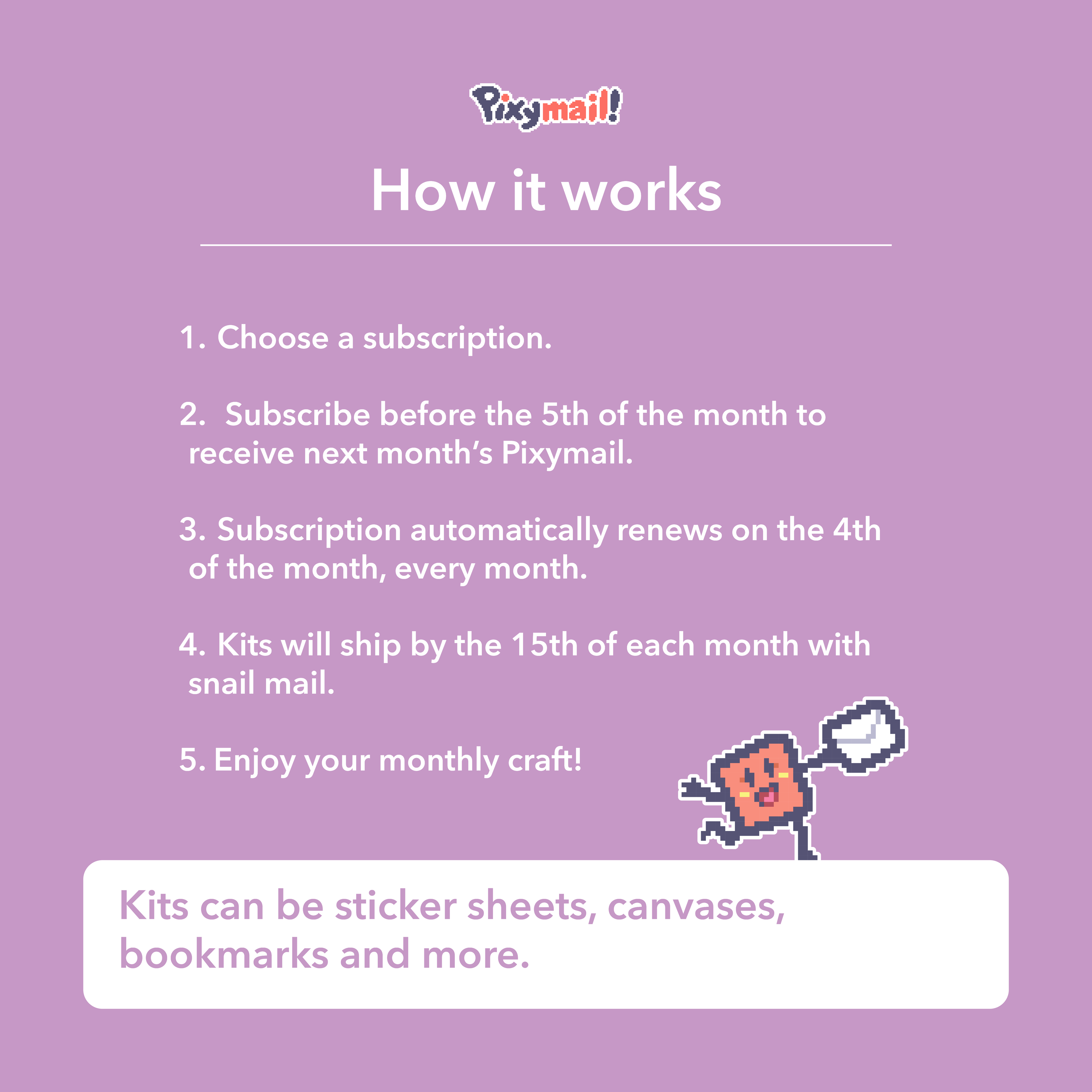 Pixymail Ultimate Subscription -Get TWO exclusive products every month!