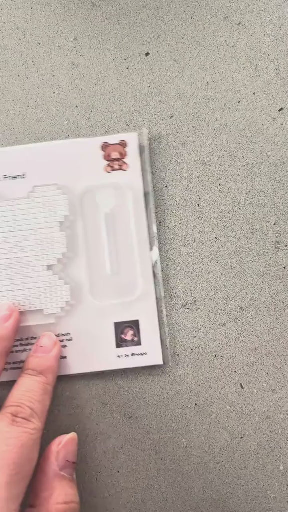 Unpacking & Pixyling our Teddy Desk Friend - only available on pixyls.ca!  #pixelart #asmr #crafts #satisfying #stickerart #stickers #crafting #asmrsounds #unboxing #teddybear #cute #teddy 