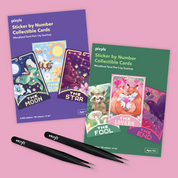 Woodland Tarot Set for Two: Woodland Tarot Part I and Part II sticker by number collectible card kits with two precision applicators